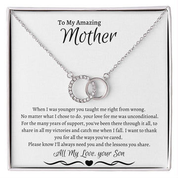 To My Amazing Mother Love Son - Perfect Pair Necklace