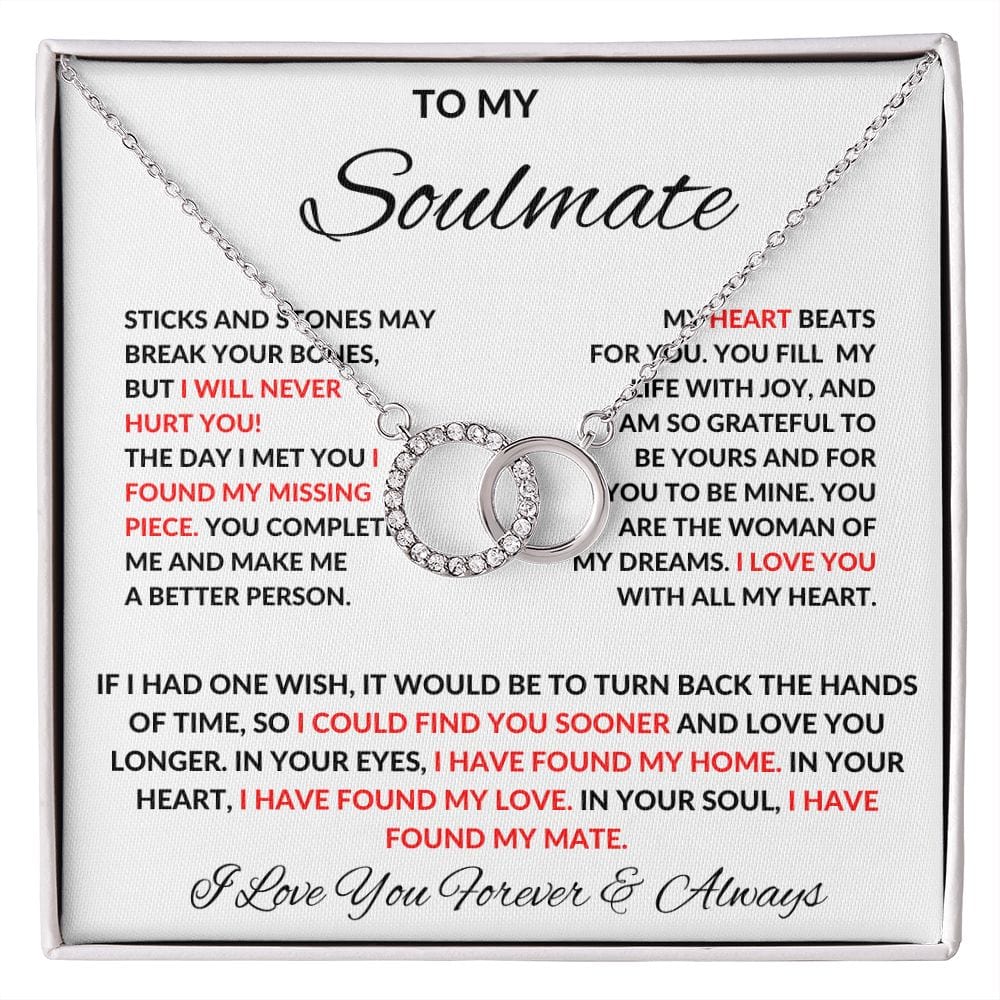 To My Soulmate - Perfect Pair Necklace