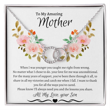 To My Amazing Mother Love Son - Perfect Pair Necklace