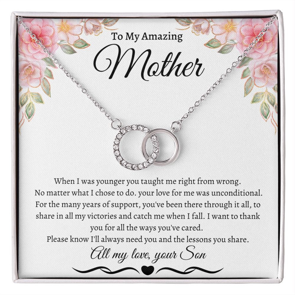 To My Amazing Mother Love Son - Perfect Pair Necklace