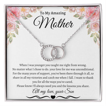 To My Amazing Mother Love Son - Perfect Pair Necklace