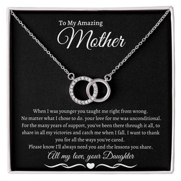 To My Amazing Mother Love Daughter - Perfect Pair Necklace