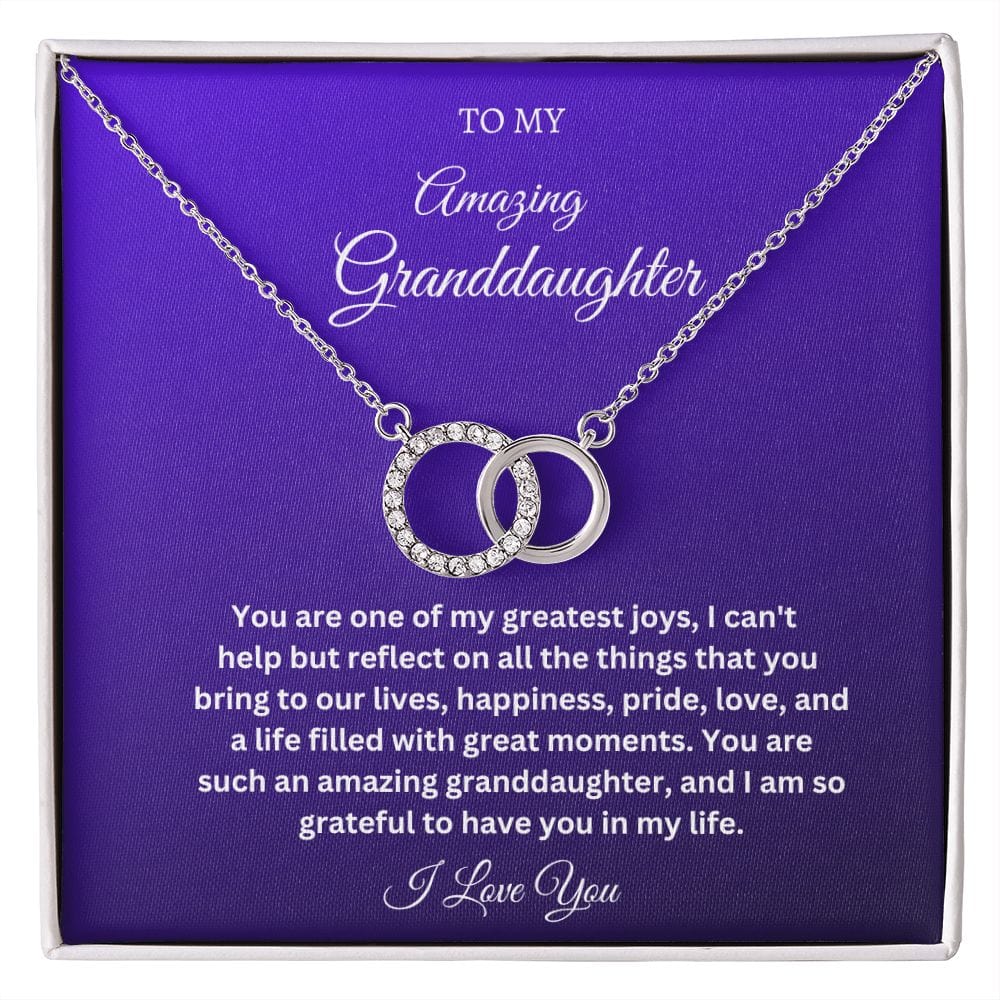 To My Amazing Granddaughter - Perfect Pair Necklace