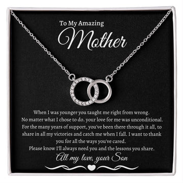 To My Amazing Mother Love Son - Perfect Pair Necklace