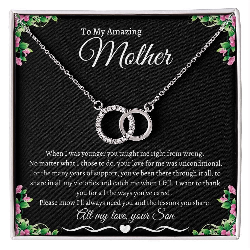 To My Amazing Mother Love Son - Perfect Pair Necklace
