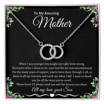 To My Amazing Mother Love Son - Perfect Pair Necklace