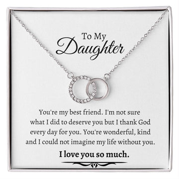To My Daughter Perfect Pair Necklace