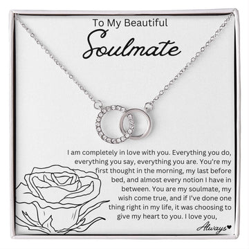To My Beautiful Soulmate - Perfect Pair Necklace
