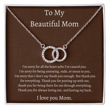 To My Beautiful Mom - Perfect Pair Necklace