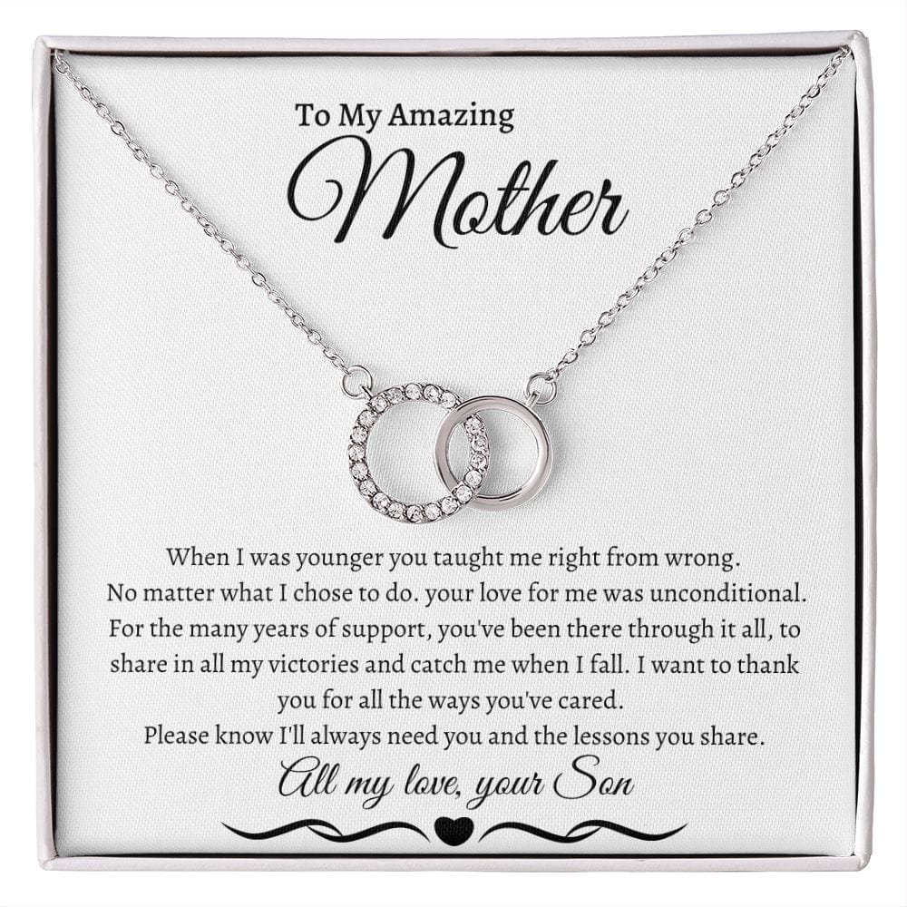 To My Amazing Mother Love Son - Perfect Pair Necklace
