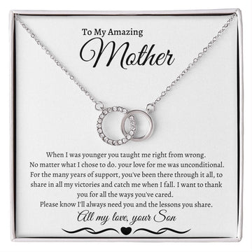 To My Amazing Mother Love Son - Perfect Pair Necklace