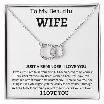 To MY Beautiful Wife- Perfect Pair Necklace