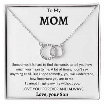 To My Mom Love Your Son- Perfect Pair Necklace