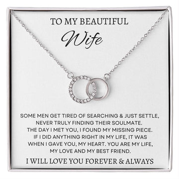 To My Beautiful Wife - Perfect Pair Necklace