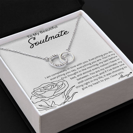 To My Beautiful Soulmate - Perfect Pair Necklace