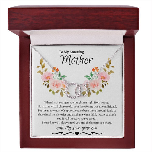 To My Amazing Mother Love Son - Perfect Pair Necklace