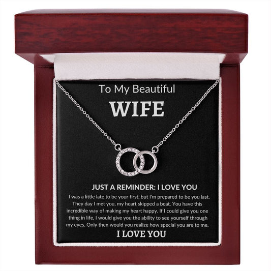 To MY Beautiful Wife- Perfect Pair Necklace