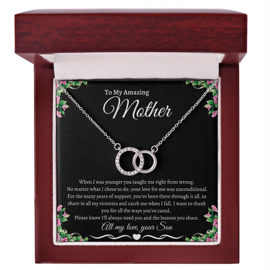 To My Amazing Mother Love Son - Perfect Pair Necklace
