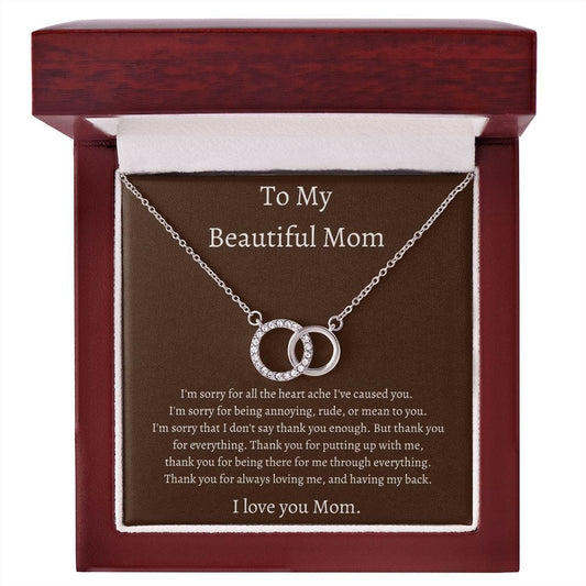 To My Beautiful Mom - Perfect Pair Necklace