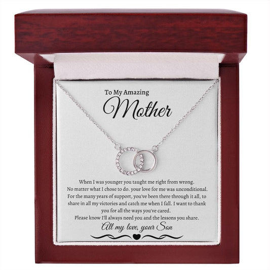 To My Amazing Mother Love Son - Perfect Pair Necklace