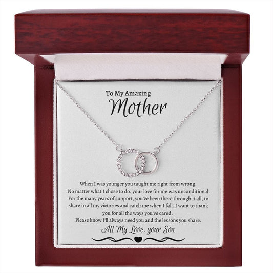 To My Amazing Mother Love Son - Perfect Pair Necklace