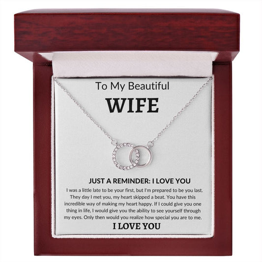 To MY Beautiful Wife- Perfect Pair Necklace