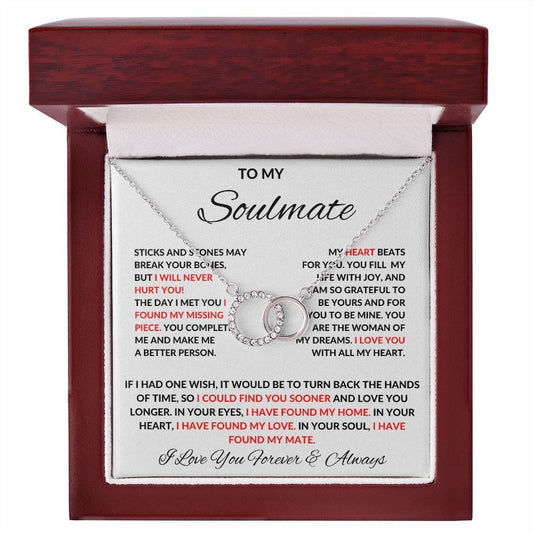 To My Soulmate - Perfect Pair Necklace