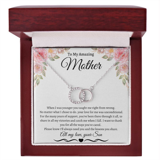 To My Amazing Mother Love Son - Perfect Pair Necklace