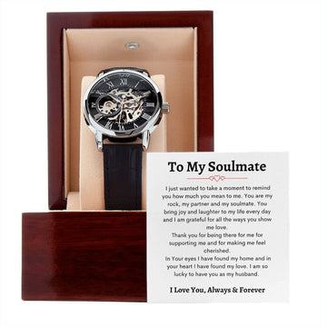 To My Soulmate - Men's Openwork Watch