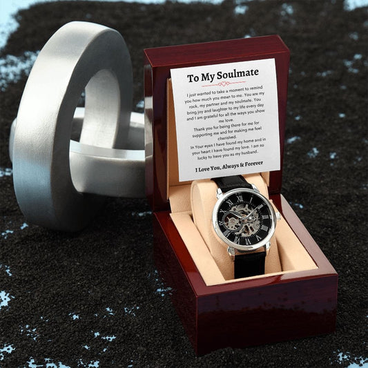 To My Soulmate - Men's Openwork Watch
