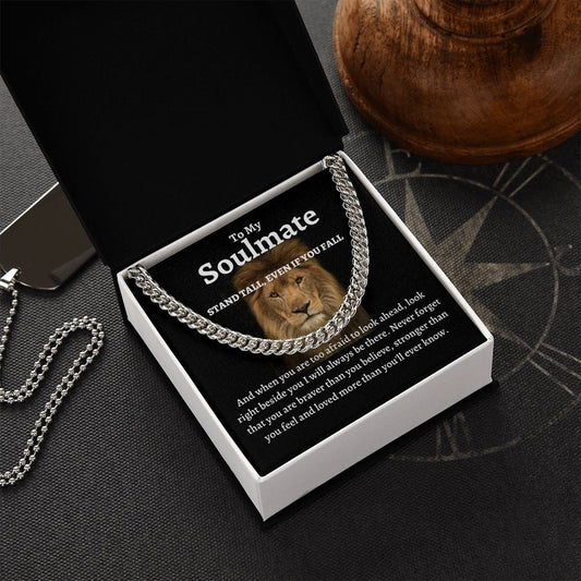 To My Soulmate Cuban Link Necklace