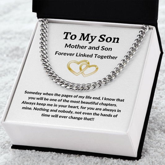 To My Son Love Mom - Cuban Link Necklace