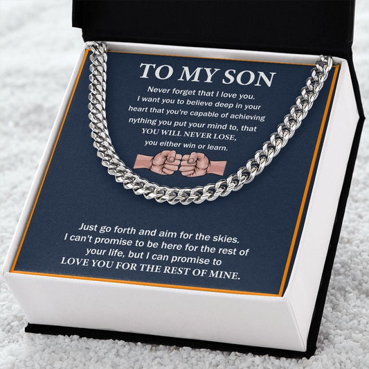 To My Son - Cuban Link Necklace
