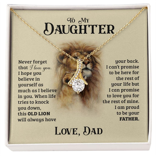 To My Daughter Love Dad - Alluring Beauty Necklace