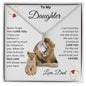 To My Daughter Love Dad - Alluring Beauty Necklace