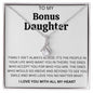 To My Bonus Daughter Alluring Beauty Necklace