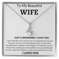 To MY Beautiful Wife- Alluring Beauty Necklace