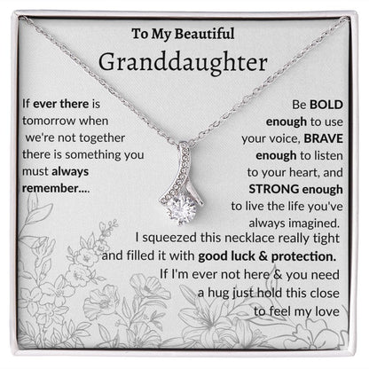 To My Beautiful Granddaughter Alluring Beauty Necklace