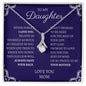 To My Daughter  Love Mom - Alluring Beauty Necklace