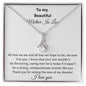 To My Beautiful Mother In Law - Alluring Beauty Necklace