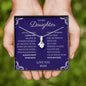 To My Daughter  Love Mom - Alluring Beauty Necklace