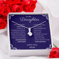 To My Daughter  Love Mom - Alluring Beauty Necklace