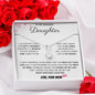 To My Beautiful Daughter Love Mom- Alluring Beauty Necklace