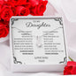 To  My Daughter Love Dad - Alluring Beauty Necklace