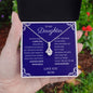To My Daughter  Love Mom - Alluring Beauty Necklace
