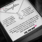 To My Beautiful Daughter Love Mom- Alluring Beauty Necklace