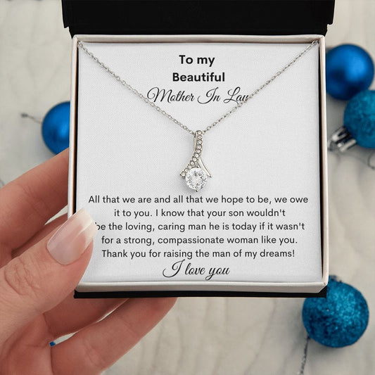 To My Beautiful Mother In Law - Alluring Beauty Necklace