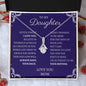 To My Daughter  Love Mom - Alluring Beauty Necklace
