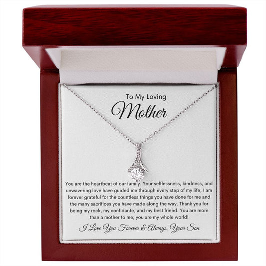 To My Loving Mother Love Your Son - Alluring Beauty Necklace