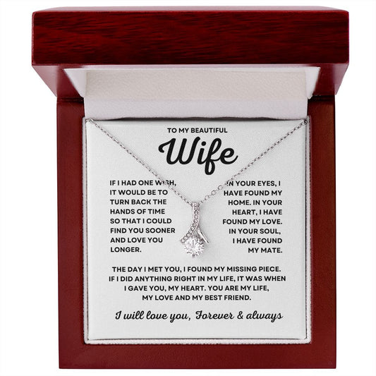 To My Beautiful Wife - Alluring Beauty Necklace